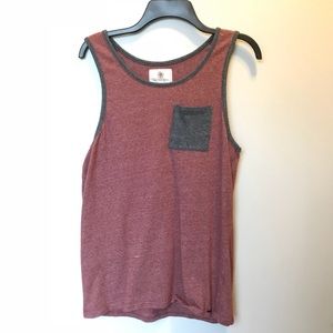 On the byas red tank top with pocket- pacsun
